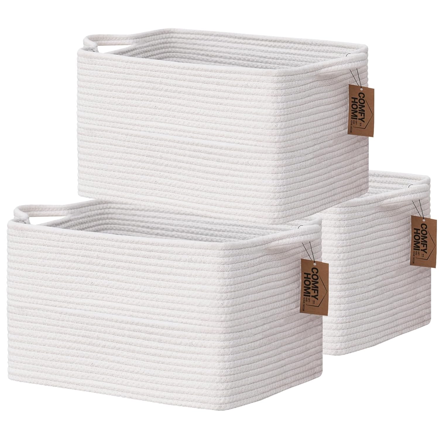 Boho Beige Basket — 13.5" — 13.5" x 11" x 9.5"