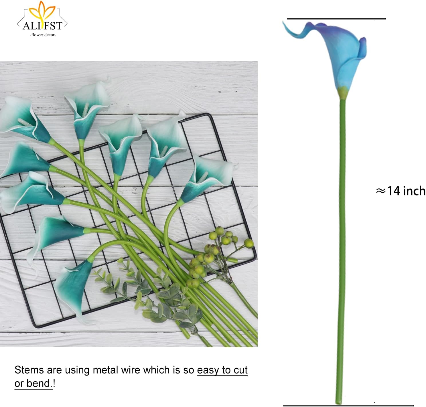 Blue Artificial Plant - View 6