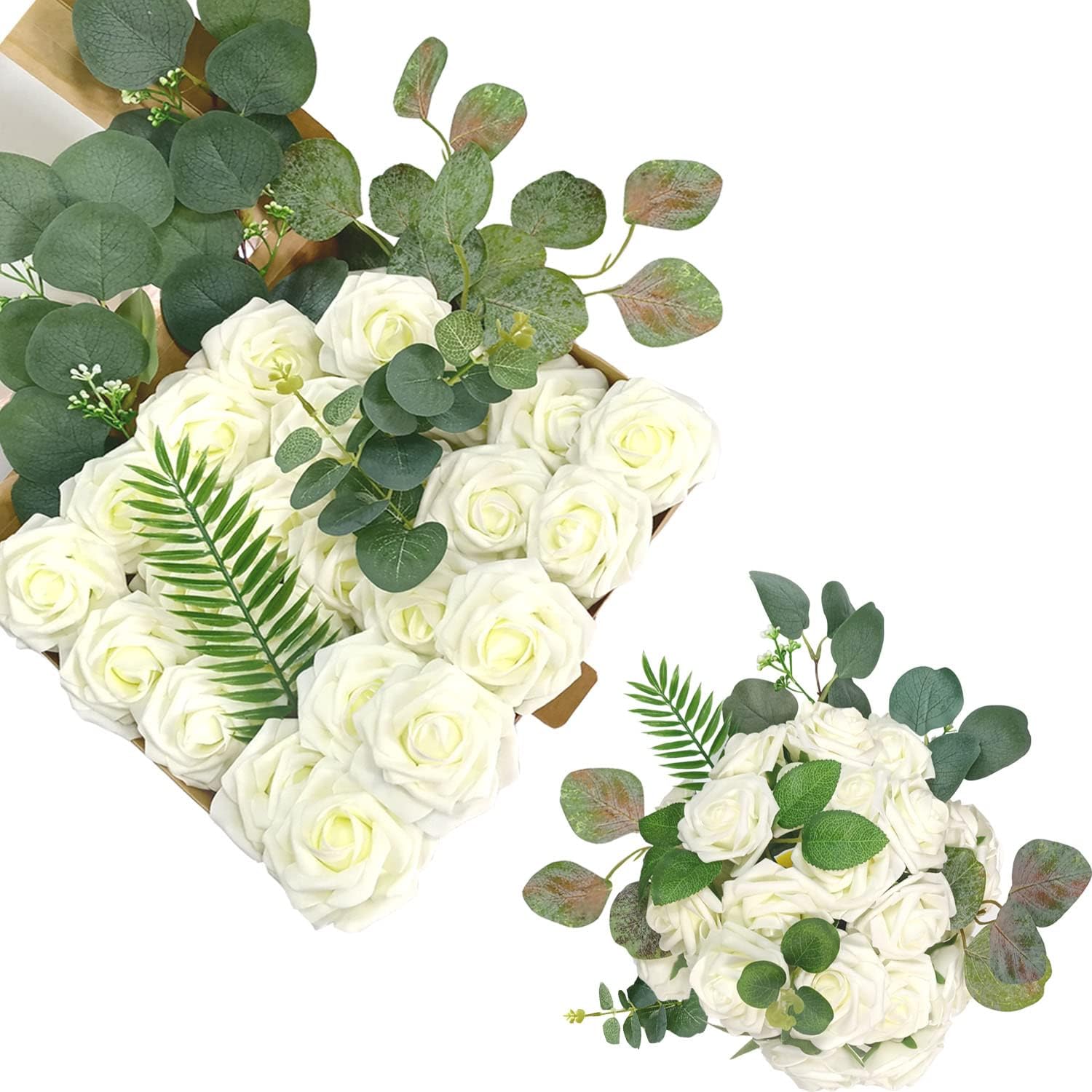 Brown Artificial Flowers — Ivory