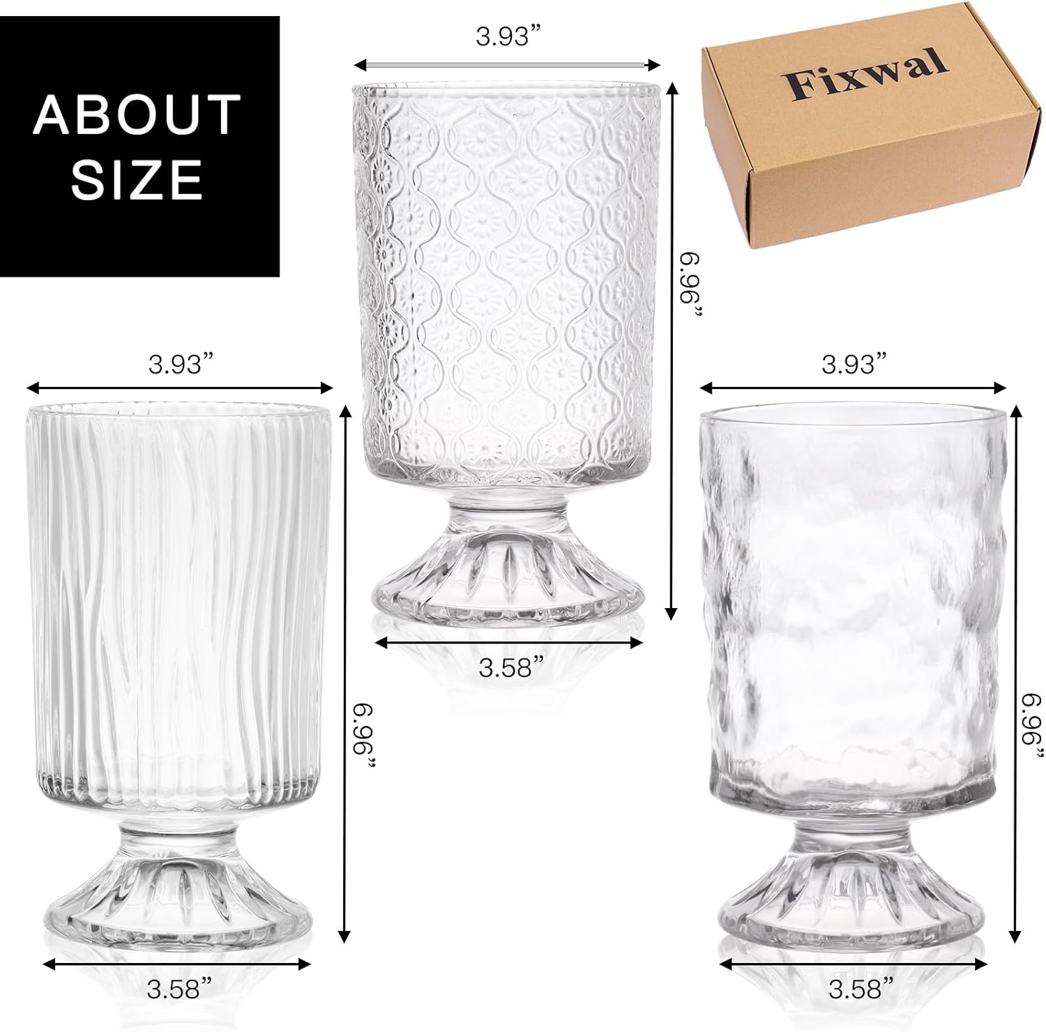Vintage Glass Vase — 7" - View 2