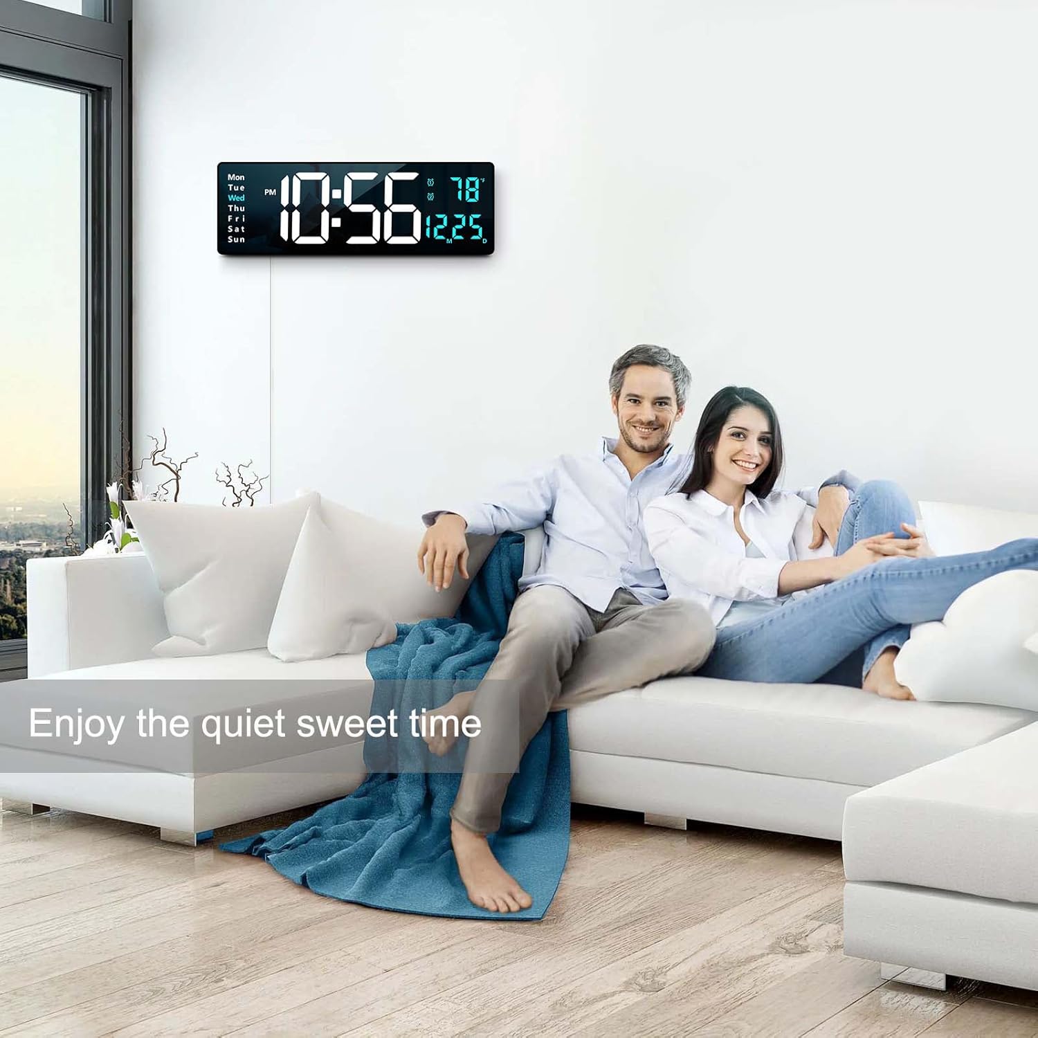 Black Wall Clock — 2" - View 6