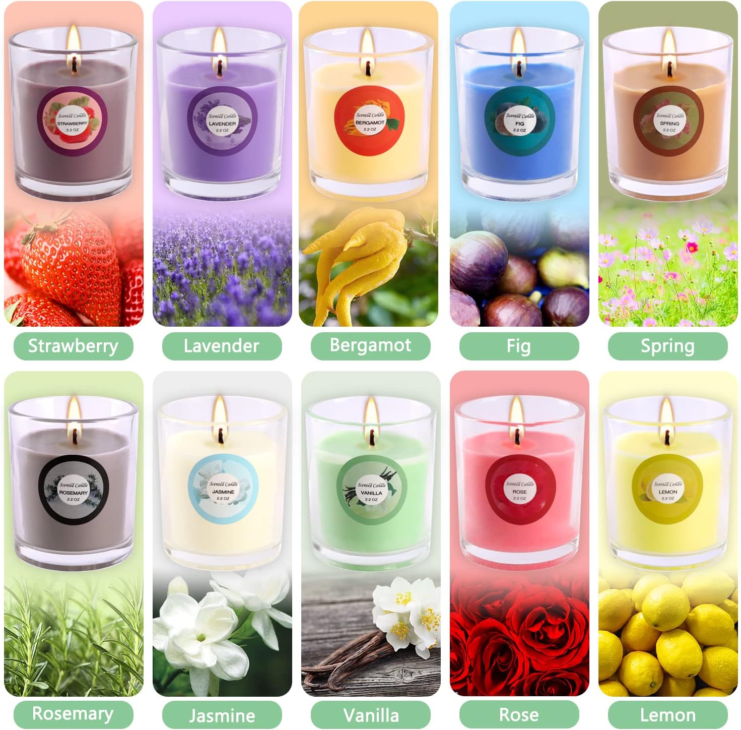 Soy Wax Brown Scented Candle - View 2