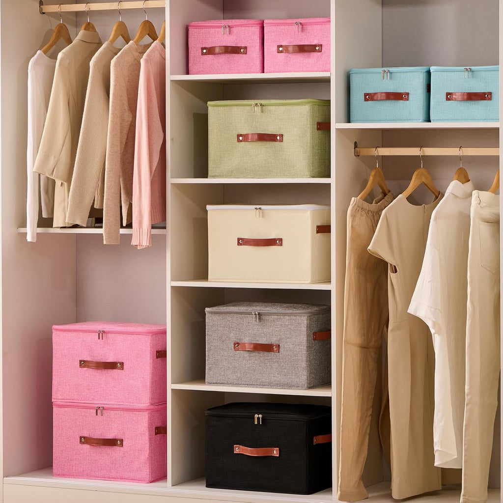 Linen Beige Storage Bin — Set of 1 - View 3