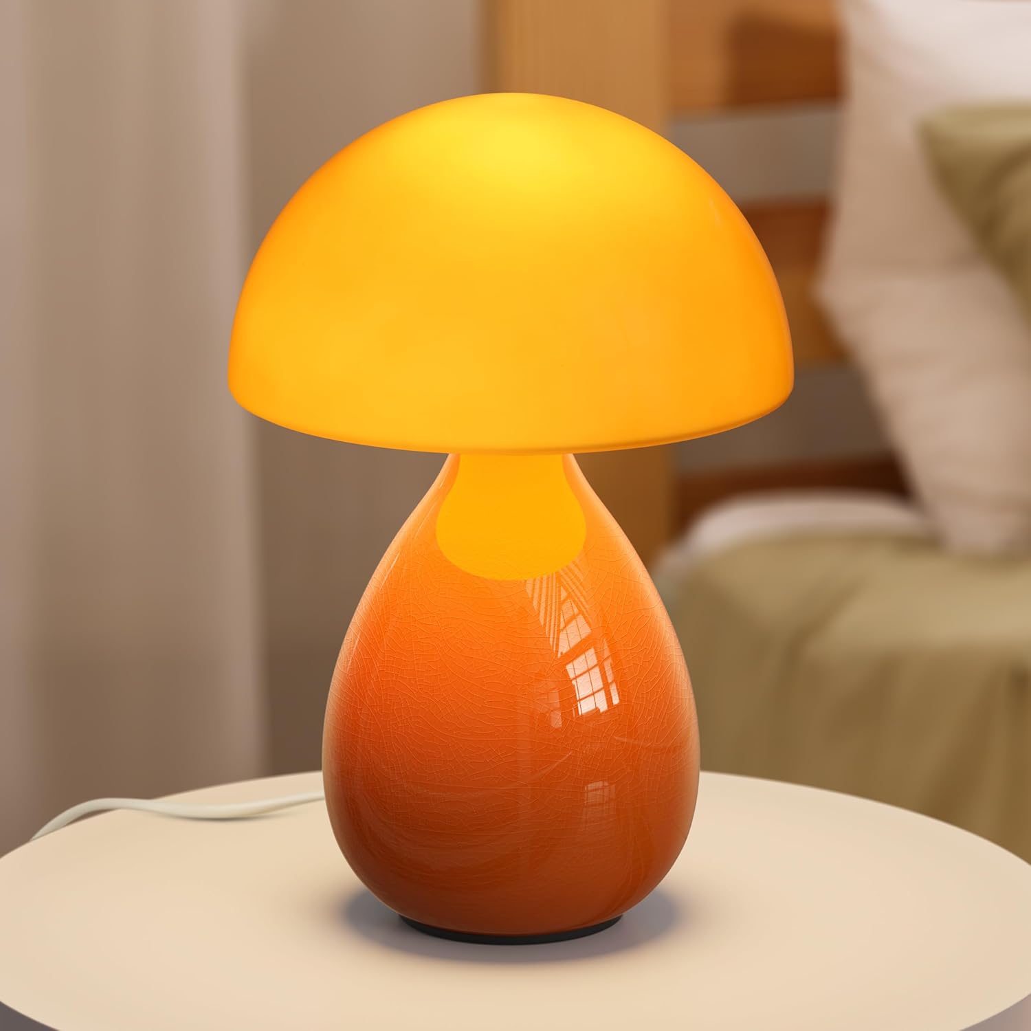Dimmable Modern Blue Table Lamp — Orange