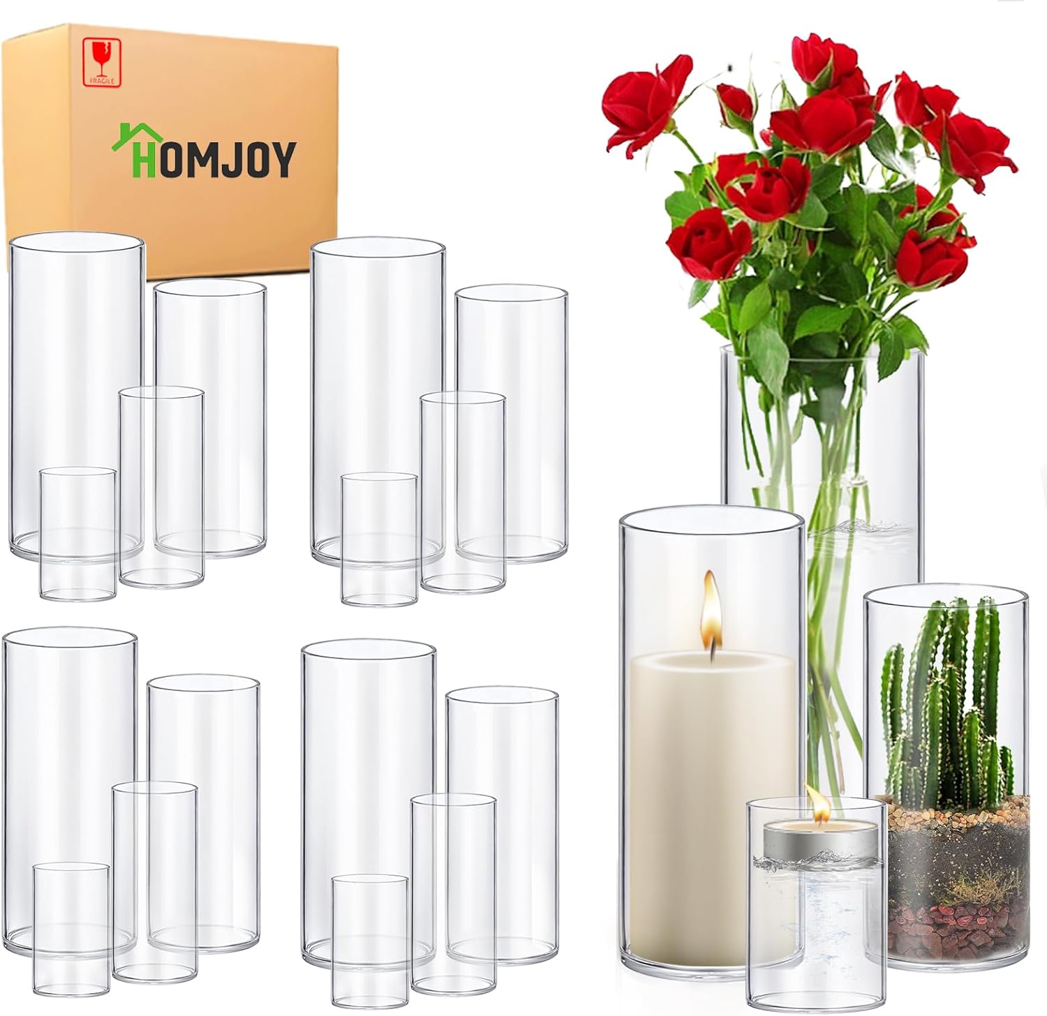 Metal Candle — 10" — 16 Pack (4,6,8,10 Inch )