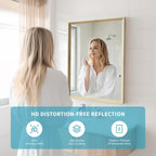 Framed Farmhouse Gold Wall Mirror — 30" - View 3