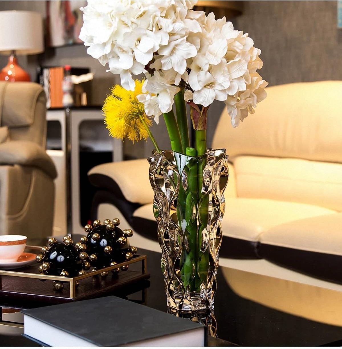 Luxe Gold Flower Vase — 11" - View 8