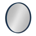 Round Modern Wood Wall Mirror — 21.6"