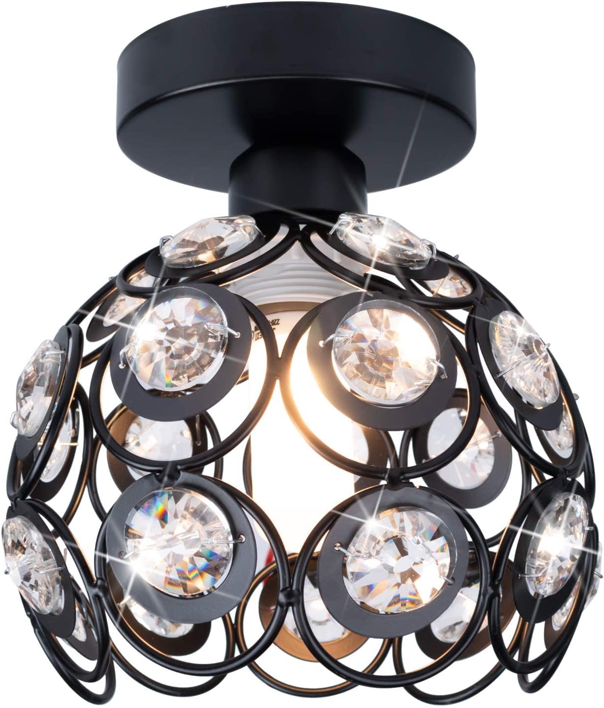 Luxe Black Chandelier — 7.7" — 03-6.3"xH5.75"-Black
