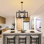 Farmhouse Black Chandelier — 6-Light - View 9