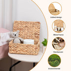 Hand-Woven Boho Metal Storage Basket - View 7