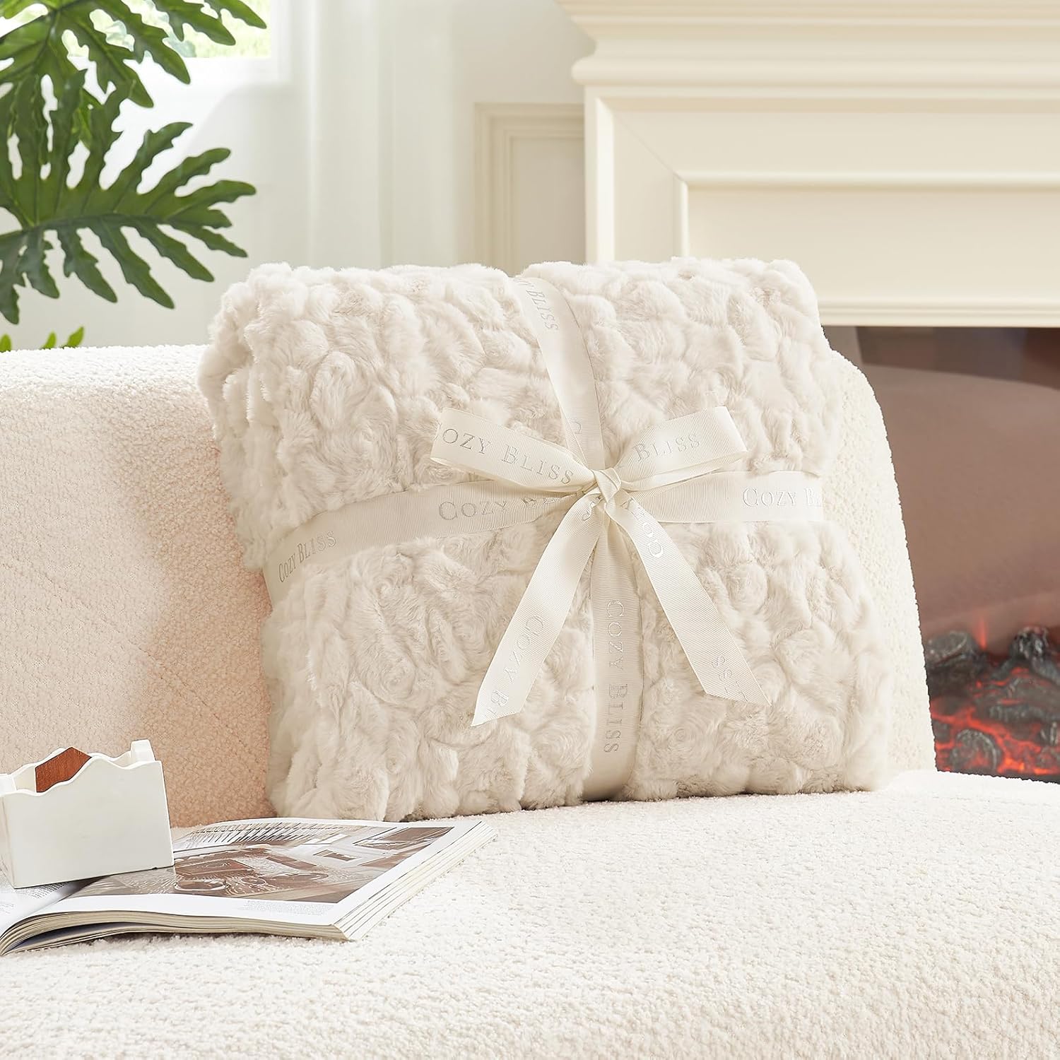 Beige Throw Pillow — 55" - View 4