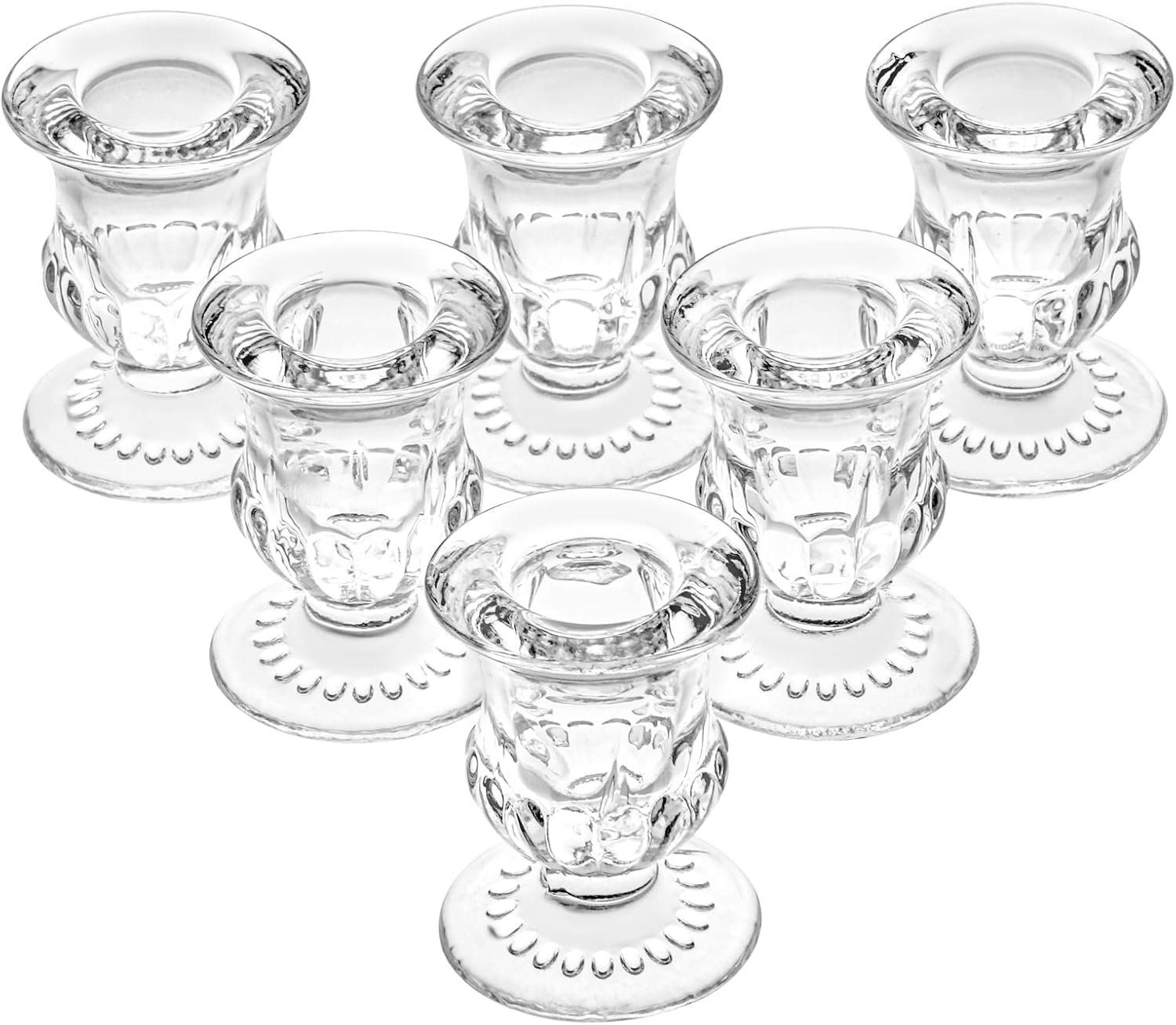 Luxe Glass Candle — Set of 6 — Transparent