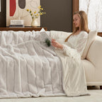 Luxe Beige Throw Pillow — 50" - View 2