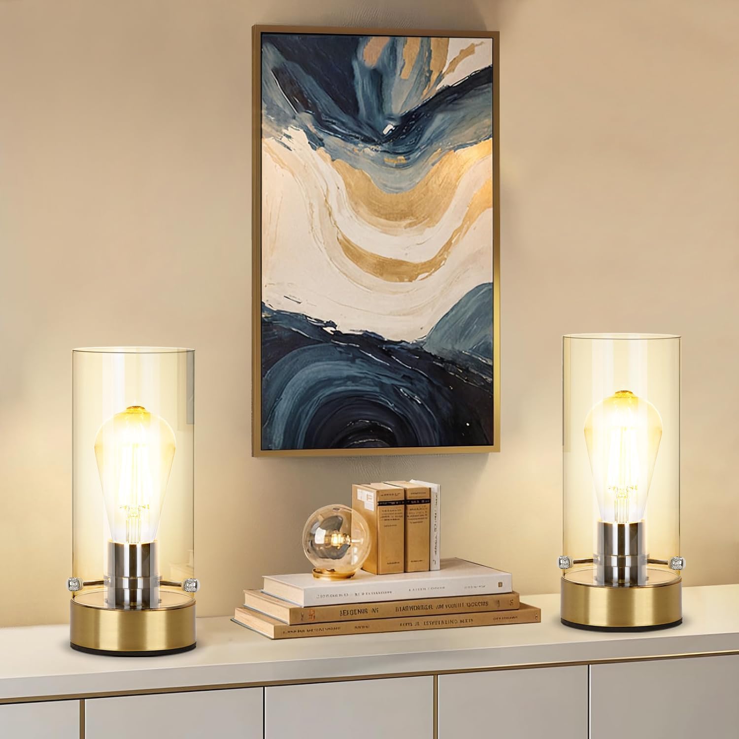 Luxe Black Nightstand Lamp - View 4