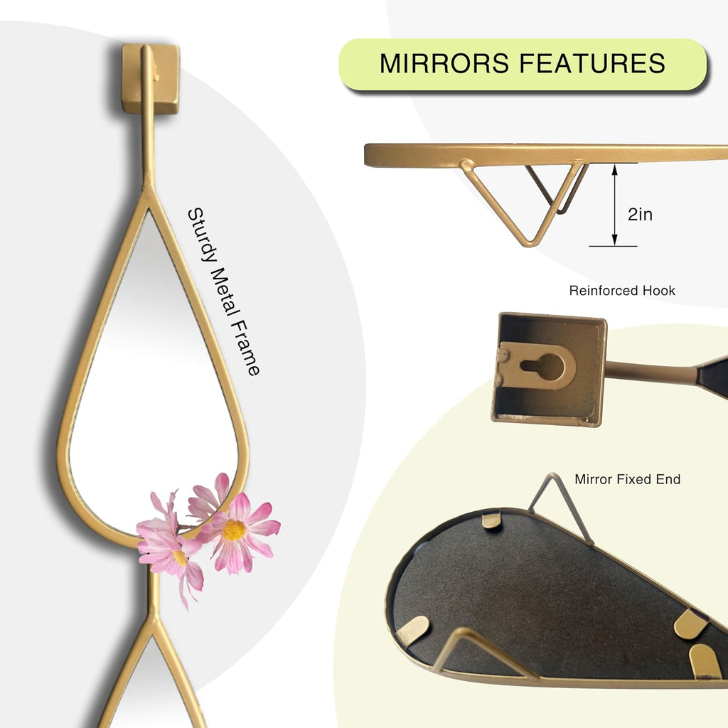 Luxe Brown Wall Mirror - View 3