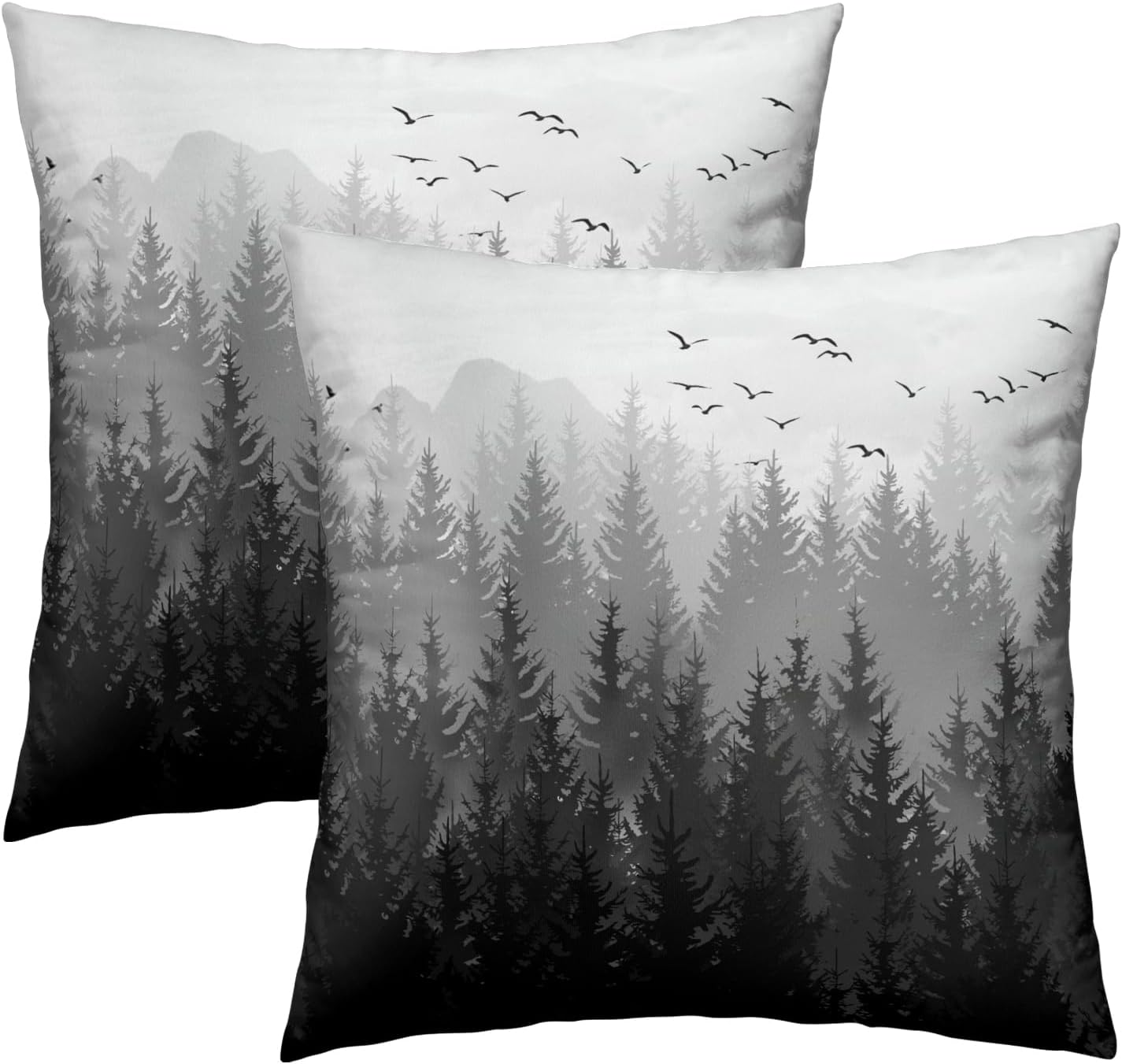 Boho Beige Throw Pillow Cover — 18" — 18" x 18" (Pack of 2)