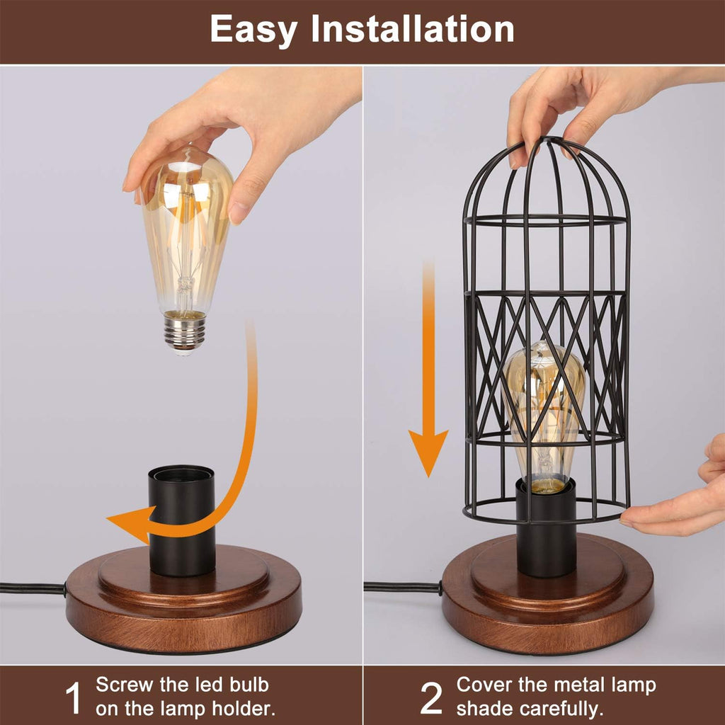 Dimmable Black Bedside Lamp - View 4