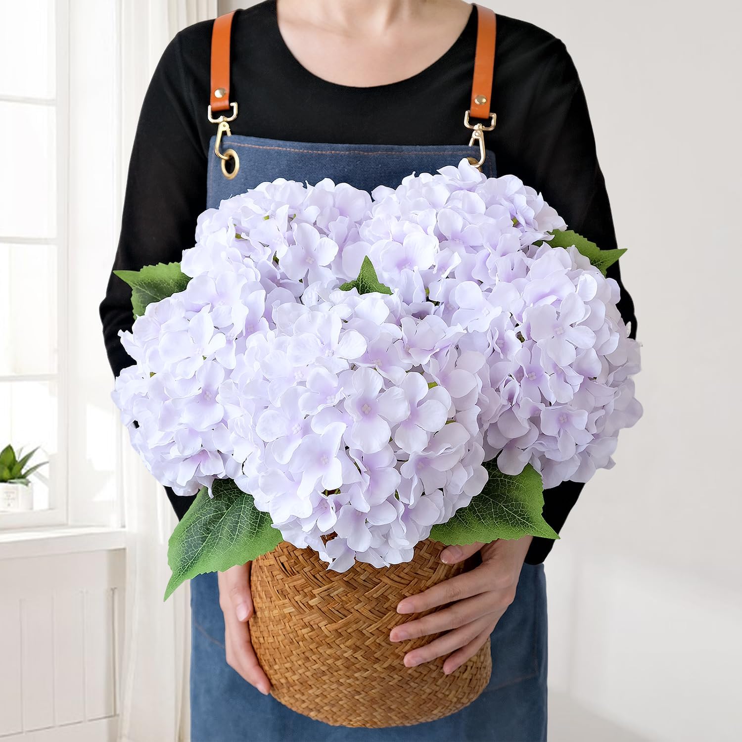 Beige Artificial Plant — 20" — Light Puple