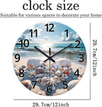 Battery Operated Modern Black Wall Clock — 12" - View 5
