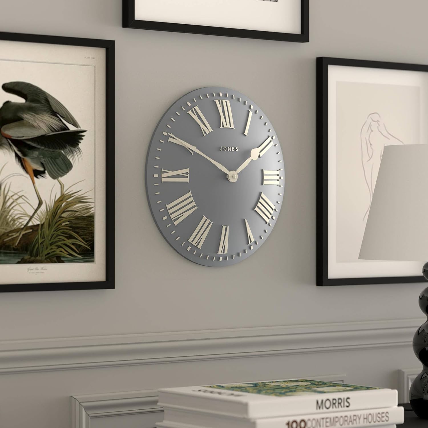 Modern Blue Wall Clock — 12" - View 4
