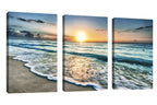 Framed Modern Blue Canvas Wall Art — 16"