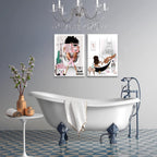 Framed Modern Fabric Wall Decor — 16" - View 3