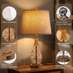 USB Boho Black Bedside Lamp — Set of 2 - View 3