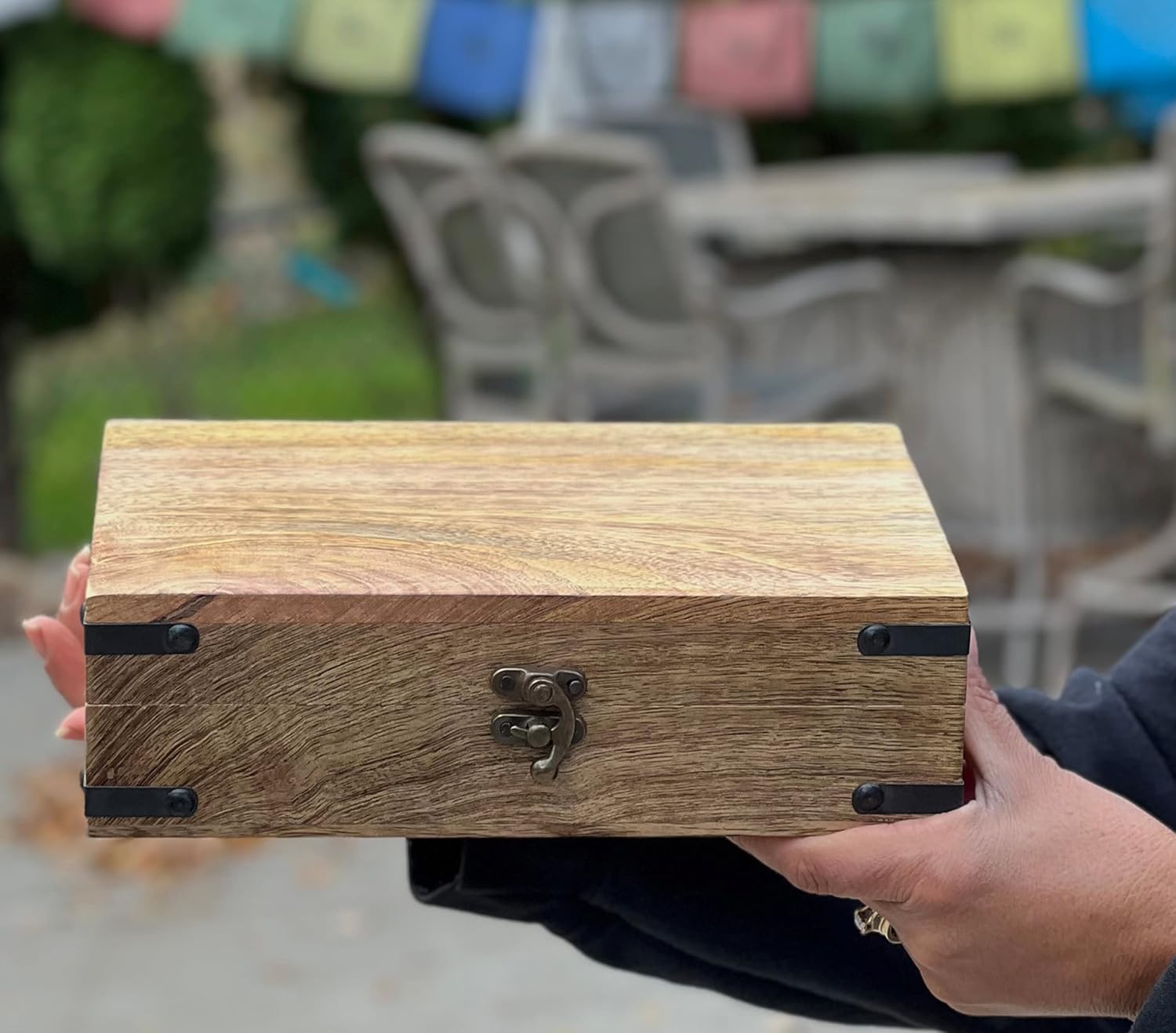 Wood Storage Basket — Large