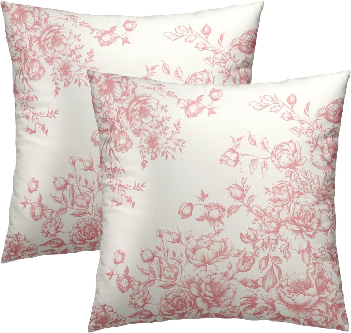 Boho Beige Throw Pillow Cover — 18" — 18" x 18" (Pack of 2)