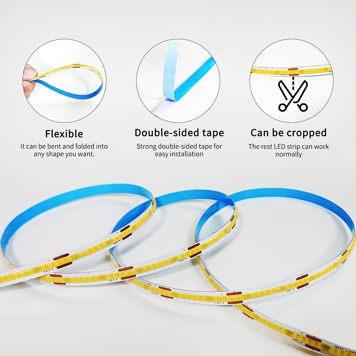 Dimmable White LED Strip Lights - View 6