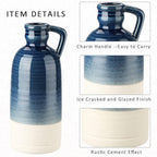 Boho Blue Flower Vase — 12.5" - View 6