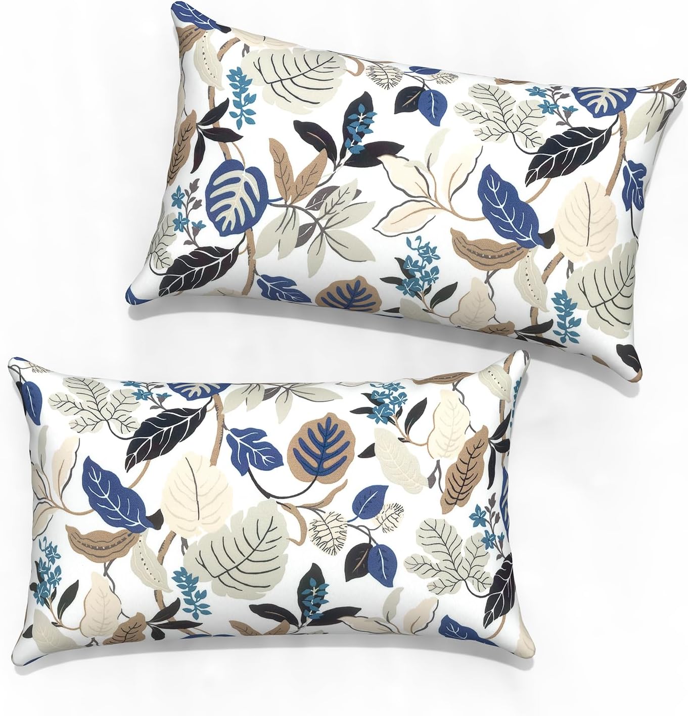 Vintage Modern Beige Throw Pillow Cover — 18" — 20" x 12" (Pack of 2)