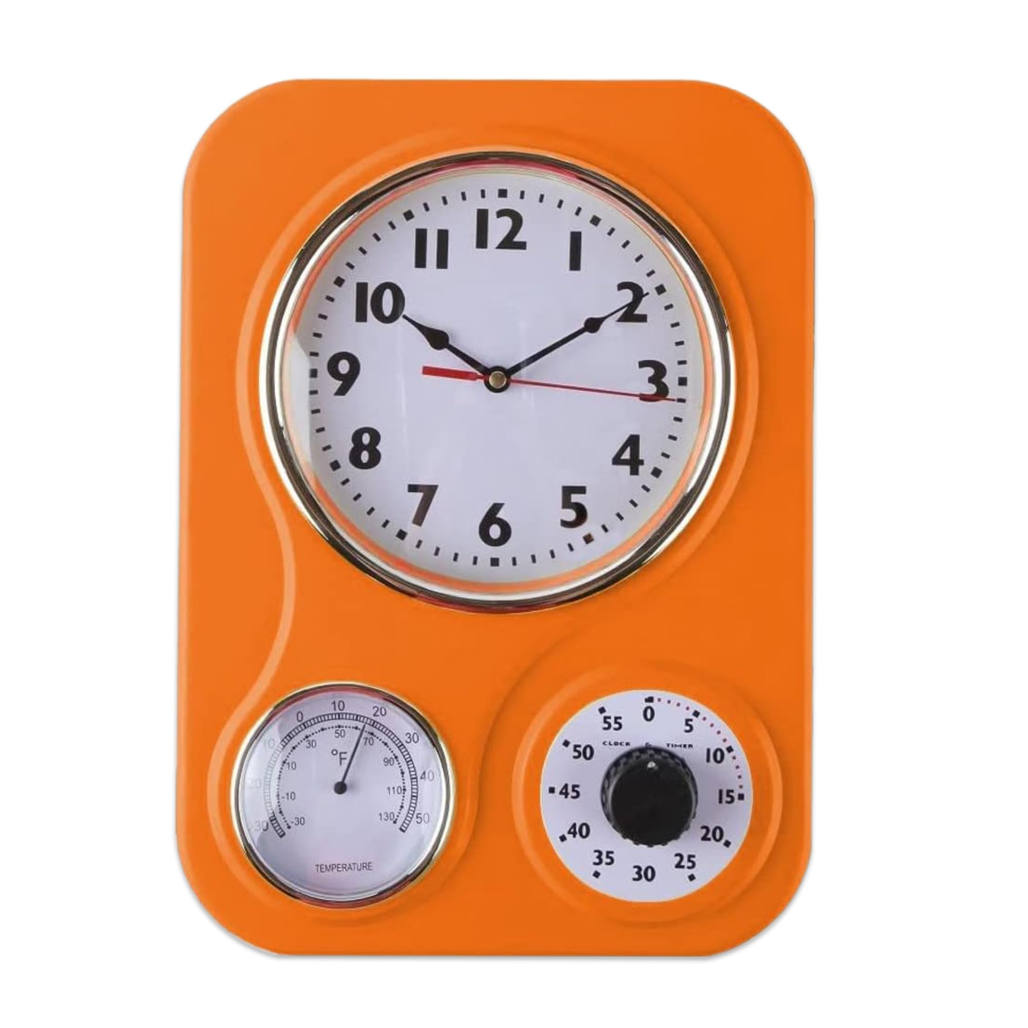 Vintage Mid-Century Black Wall Clock — 5"