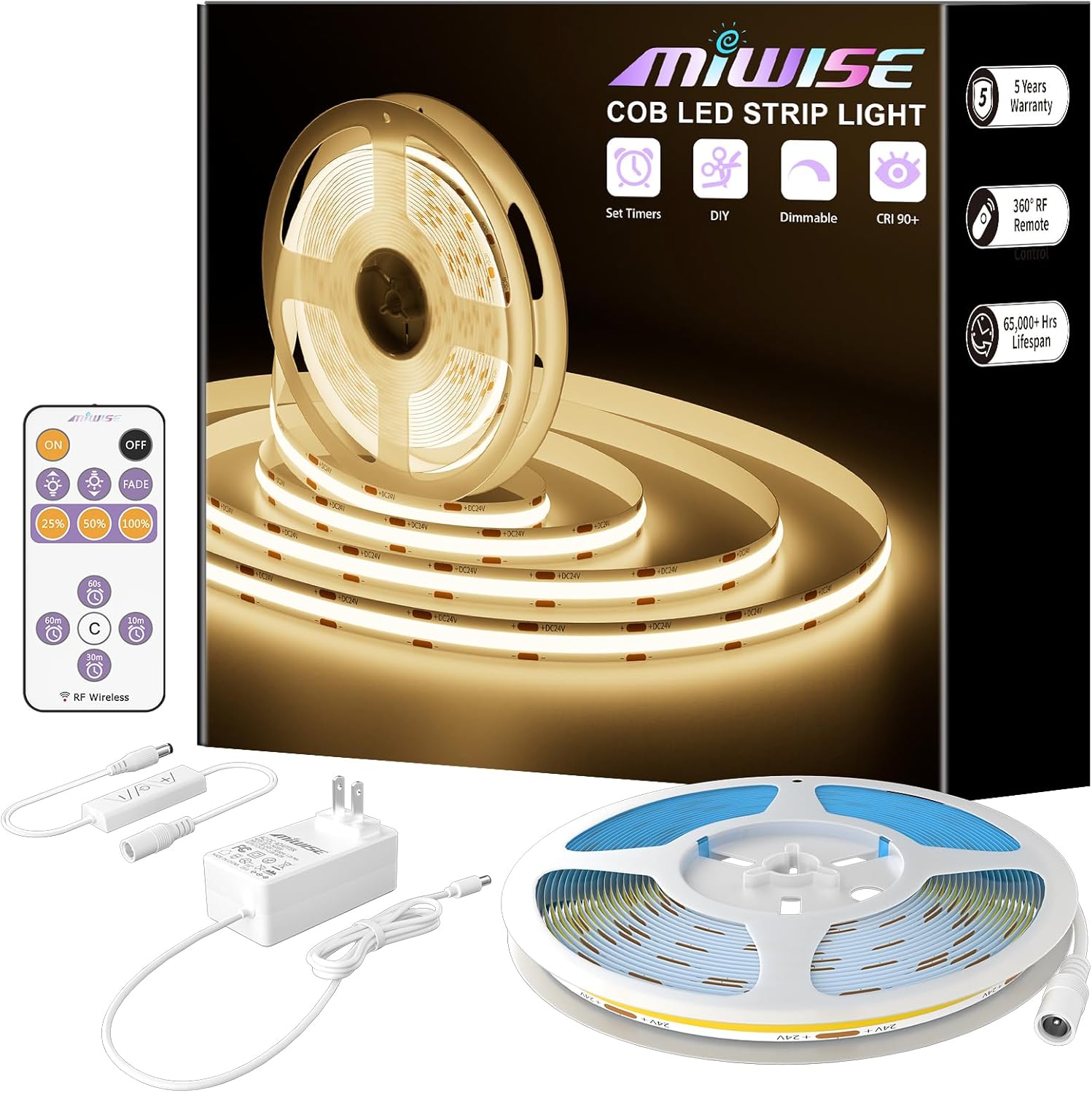 Dimmable Metal LED Strip Lights — 3000K