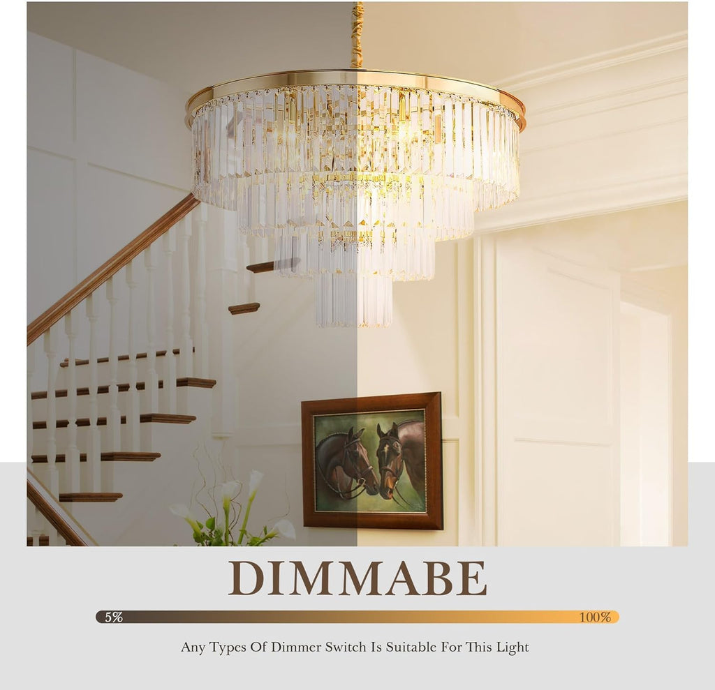 Luxe Black Chandelier — 18" - View 6