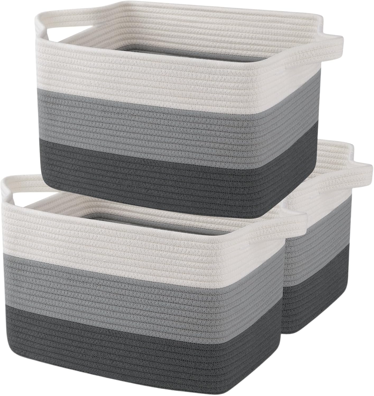 Boho Black Vase — Set of 3 — Gradient Dark Gray