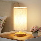 Beige Bedside Lamp — 9"
