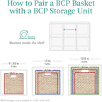 Handwoven Boho Beige Storage Basket — 5x10 - View 6