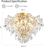 Luxe Black Chandelier — 5-Light - View 2