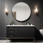 Black Round Mirror — 39" - View 4