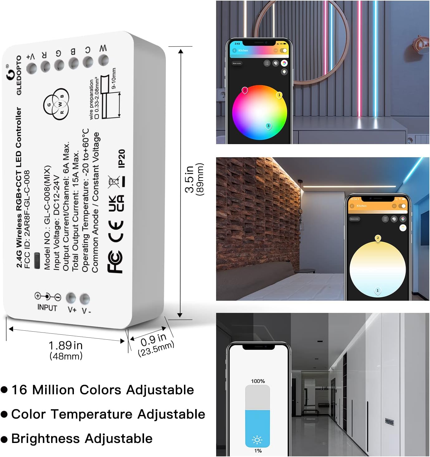 Dimmable Metal LED Strip Light - View 5