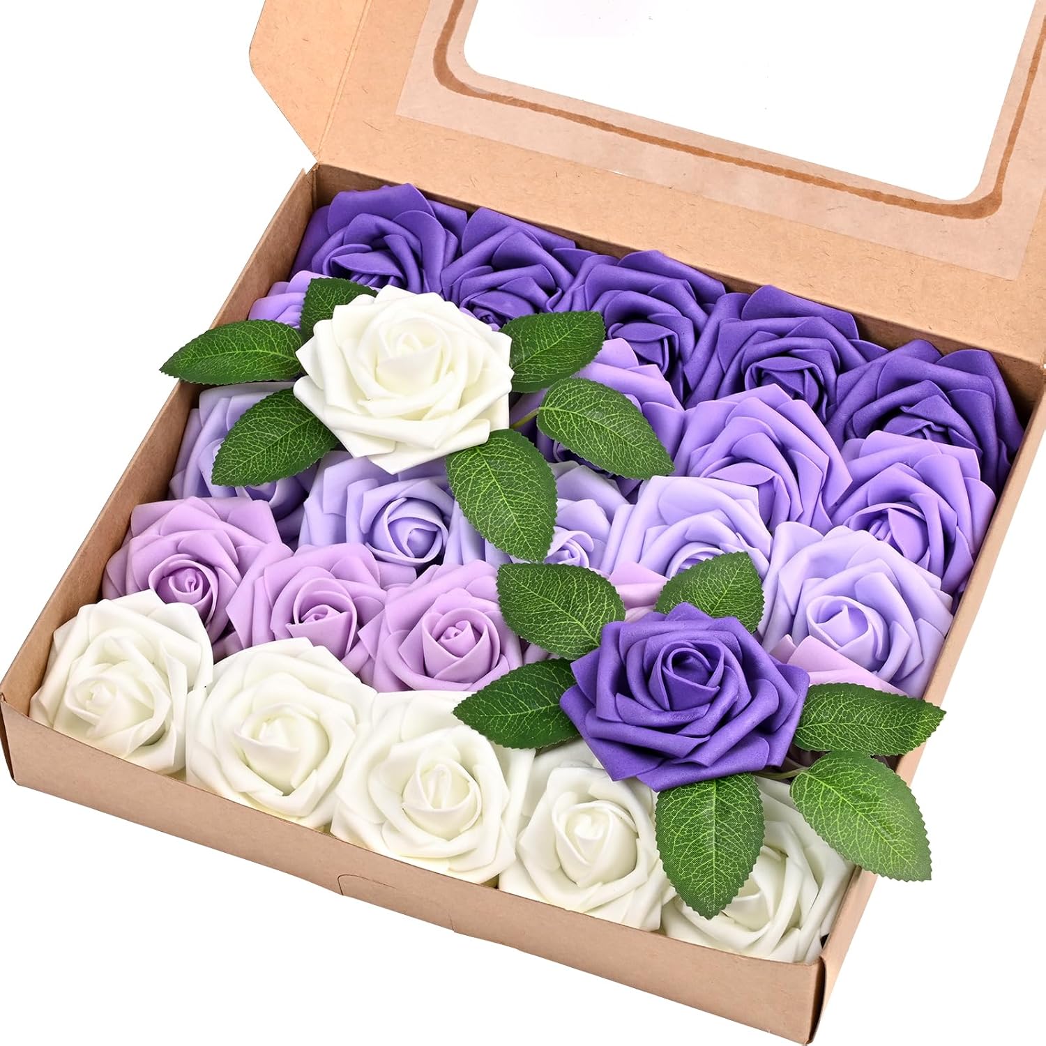 Black Artificial Flowers — Gradient Purple