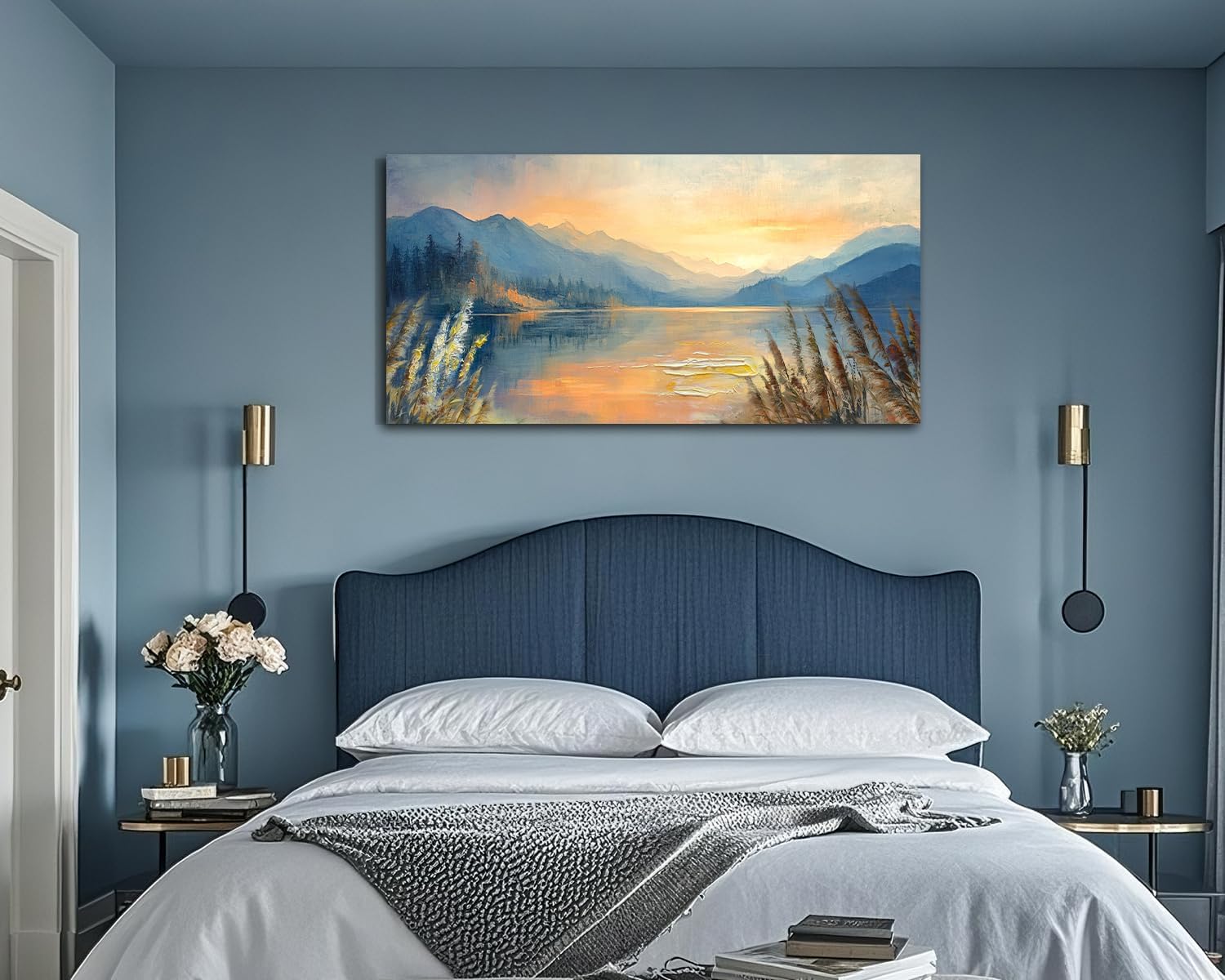 Framed Beige Canvas Wall Art — 40" - View 3