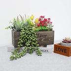 Rectangular Farmhouse Wood Faux Succulent - View 4