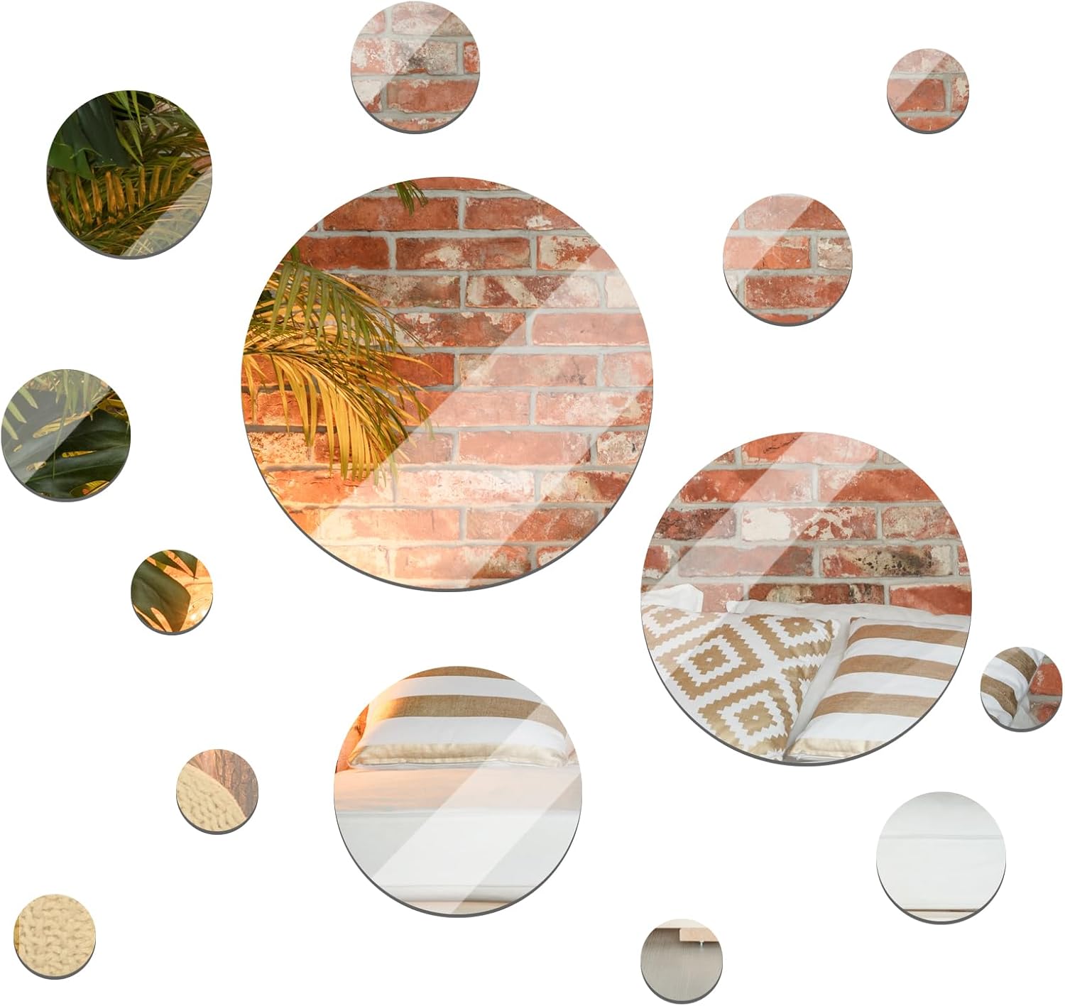 Glass Round Mirror — 10" — 15