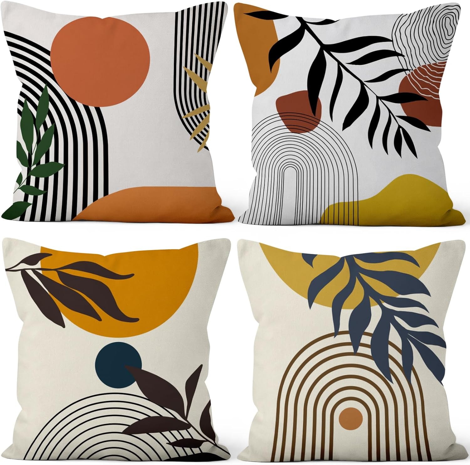 Boho Fabric Throw Pillow Cover — 18" — 26" x 26" (Pack of 4)