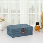 Linen Blue Storage Basket - View 2