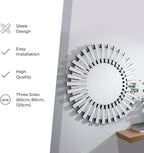 Round Modern Glass Wall Mirror — 23.6" - View 2