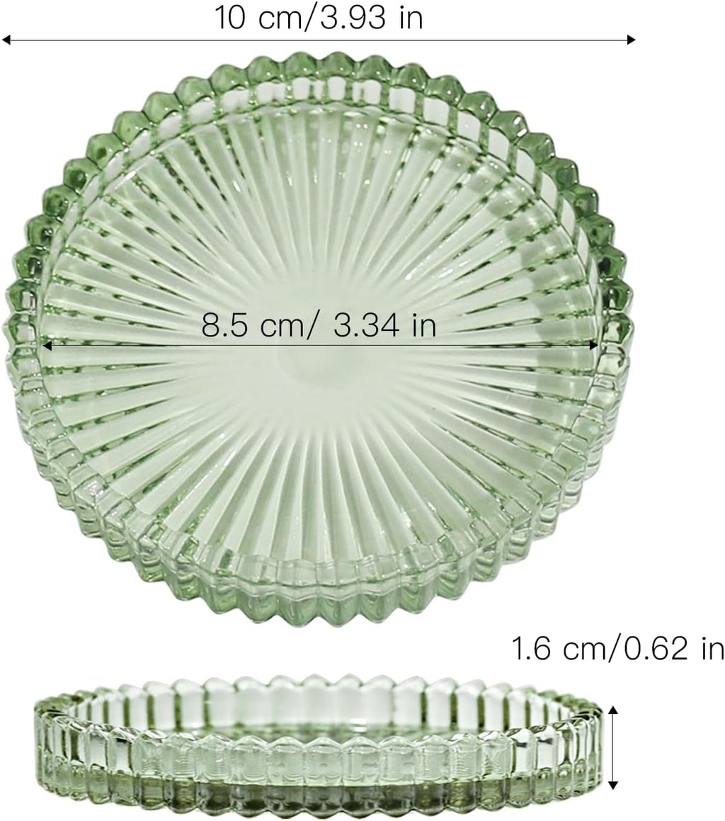 Round Blue Pillar Candle — 8" - View 2